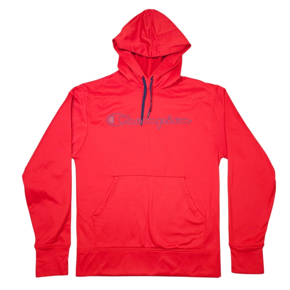 Champion Authentic Athleticwear Pullover Hoodie Red Script Logo Sz S